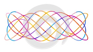 Abstract Wavy Intersecting Colorful Lines Pattern, vector design Generative AI