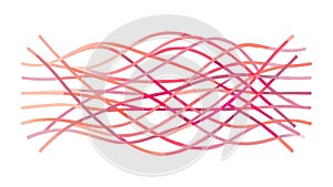 Abstract Wavy Intersecting Lines - Dynamic Fluid Pattern, vector design Generative AI