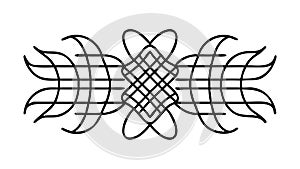 Abstract Wavy Intertwined Lines Geometric Pattern, vector design Generative AI