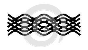 Abstract Wavy Intertwined Lines Geometric Vector, vector design Generative AI