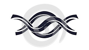 Abstract Wavy Intertwined Lines Vector Pattern, vector design Generative AI