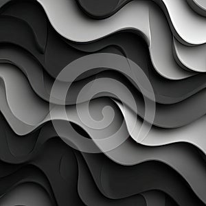 Abstract Gray and Black Waves