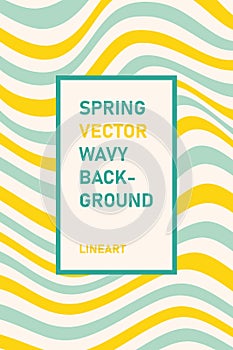 Abstract wavy line art background