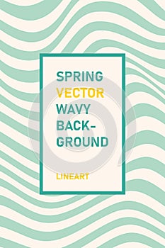 Abstract wavy line art background