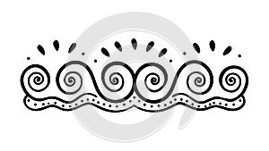 Abstract Wavy Line Border, Dynamic Organic Design Element, vector design Generative AI