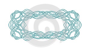 Abstract Wavy Line Frame, Dynamic Modern Border Design, vector design Generative AI