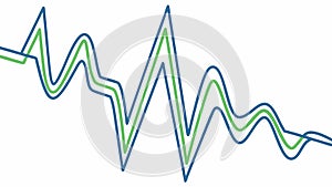 Abstract Wavy Line Graph or Data Visualization, vector design Generative AI