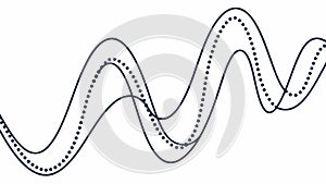 Abstract wavy line graph, dynamic flow and data visualization, vector design Generative AI