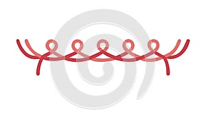 Abstract Wavy Line Pattern Border Element, vector design Generative AI