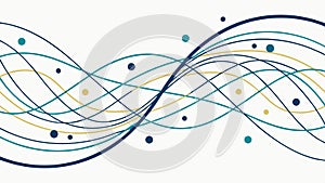 Abstract wavy line pattern design illustration, vector design Generative AI