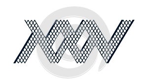 Abstract Wavy Line Pattern Dynamic Geometric, vector design Generative AI