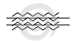 Abstract Wavy Line Pattern, Dynamic Modern Graphic Element, vector design Generative AI