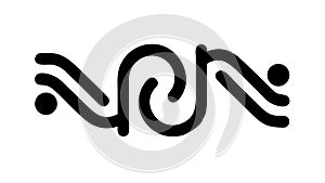 Abstract Wavy Line Pattern, Flow Digital Art, vector design Generative AI