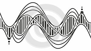 Abstract Wavy Line Pattern, Flow and Rhythm, vector design Generative AI