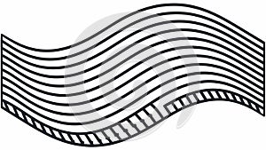 Abstract Wavy Line Pattern. Fluid Dynamic Background, vector design Generative AI