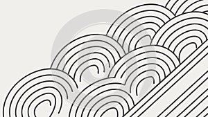 Abstract Wavy Line Pattern Geometric Design Vector, vector design Generative AI