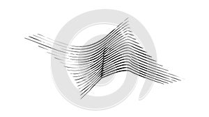 Abstract Wavy Line Pattern Vector Graphic, Dynamic Textile Texture, vector design Generative AI