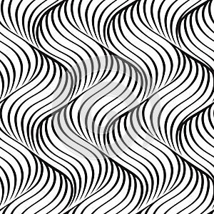 Abstract wavy line seamless pattern photo