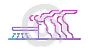 Abstract Wavy Line Structure, Dynamic Design Flow Icon, vector design Generative AI