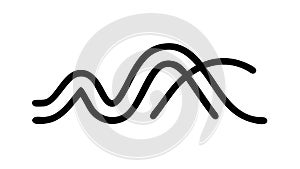 Abstract Wavy Line Vector Icon, Dynamic Flow Element, vector design Generative AI