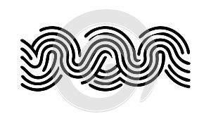 Abstract Wavy Linear Pattern Black and White Design, vector design Generative AI