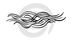 Abstract Wavy Lines Art Element for Dynamic Designs, vector design Generative AI