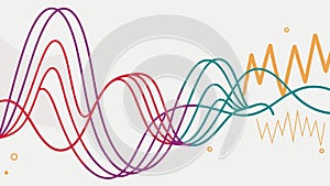 Abstract Wavy Lines Background, Fluid Rhythmic Pattern Art, vector design Generative AI