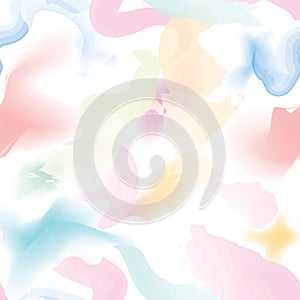 Abstract wavy lines. Beautiful seamless watercolored texture. Endless pattern in bright spring style. Flowing waves abstraction. photo