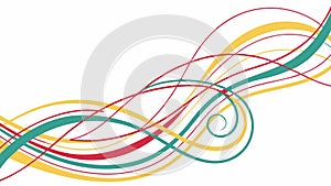 Abstract Wavy Lines Colorful Dynamic Flowing Pattern, vector design Generative AI