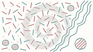 Abstract Wavy Lines and Confetti Pattern, vector design Generative AI