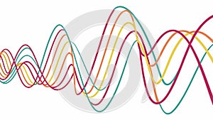 Abstract Wavy Lines Data or Sound Wave Vector Pattern, vector design Generative AI