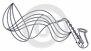 Abstract Wavy Lines Design, vector design Generative AI