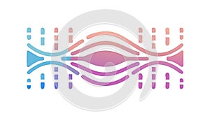 Abstract Wavy Lines Digital Pattern, vector design Generative AI