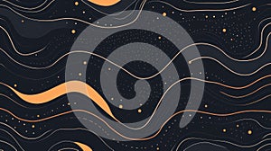 Abstract wavy lines and dots create a dynamic pattern design
