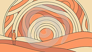 Abstract Wavy Lines, Dynamic Background Design Element, vector design Generative AI