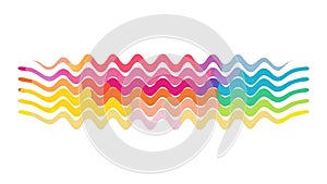 Abstract Wavy Lines, Dynamic Flowing Pattern Element, vector design Generative AI