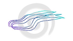 Abstract Wavy Lines, Dynamic Flowing Pattern, vector design Generative AI