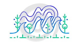 Abstract Wavy Lines, Dynamic Fluid Design Element, vector design Generative AI