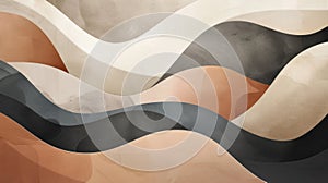Abstract wavy lines in earth tones