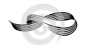 Abstract Wavy Lines Element, Dynamic Motion Swirl Vector Graphic, vector design Generative AI