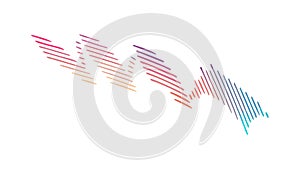 Abstract Wavy Lines Gradient Dynamic Pattern, vector design Generative AI