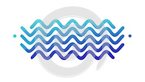 Abstract Wavy Lines Gradient Pattern Vector Design Element, vector design Generative AI