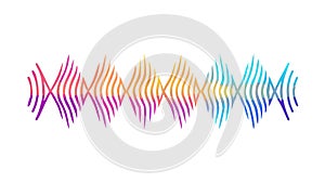 Abstract Wavy Lines Gradient Pattern, vector design Generative AI