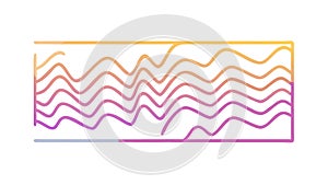 Abstract Wavy Lines Gradient Vector Pattern, vector design Generative AI