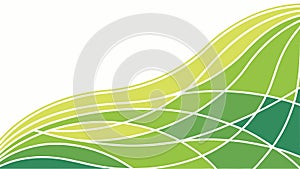 Abstract Wavy Lines Green Gradient Background, Modern Dynamic Design, vector design Generative AI