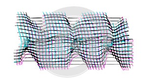 Abstract Wavy Lines Grid for Modern Data Visualization, vector design Generative AI
