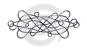 Abstract Wavy Lines Intersecting Pattern Vector, vector design Generative AI