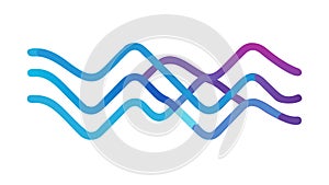 Abstract Wavy Lines Intertwined Pattern Vector, vector design Generative AI