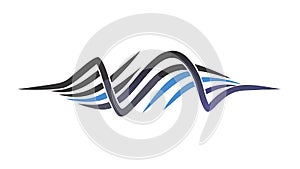 Abstract Wavy Lines Modern Dynamic Flow Pattern Vector, vector design Generative AI