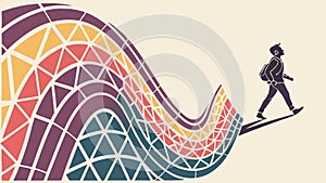 Abstract Wavy Lines and Organic Shapes Background Pattern, vector design Generative AI